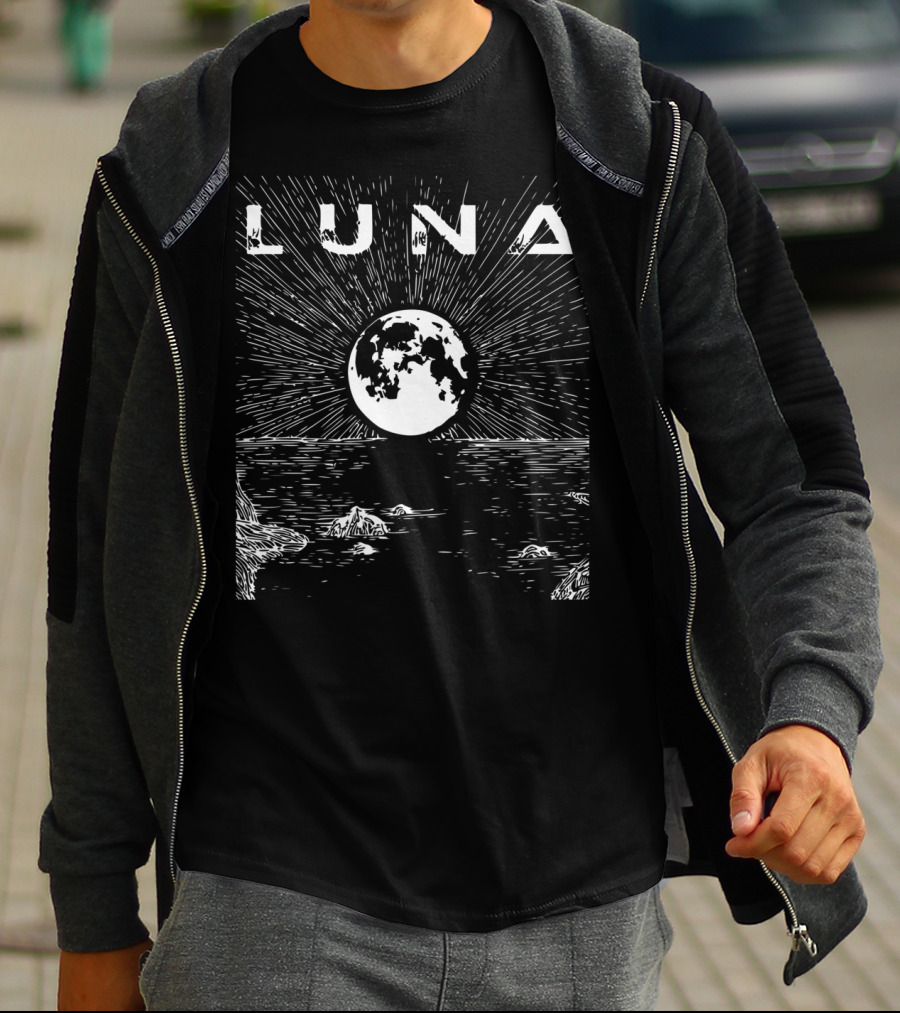 Luna Moon Astronomy Space Nerd Full Luna T-Shirt