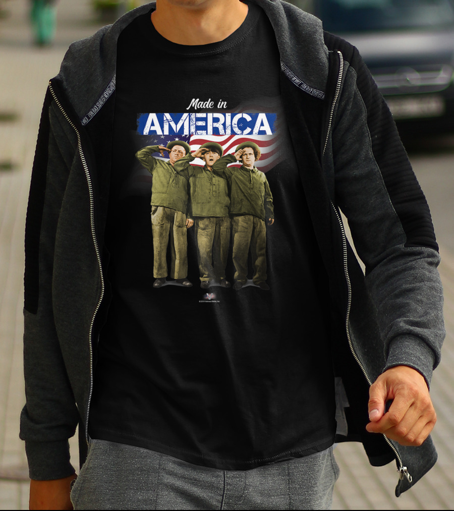 Made In America The Three Stooges Salute Vtv T-Shirt