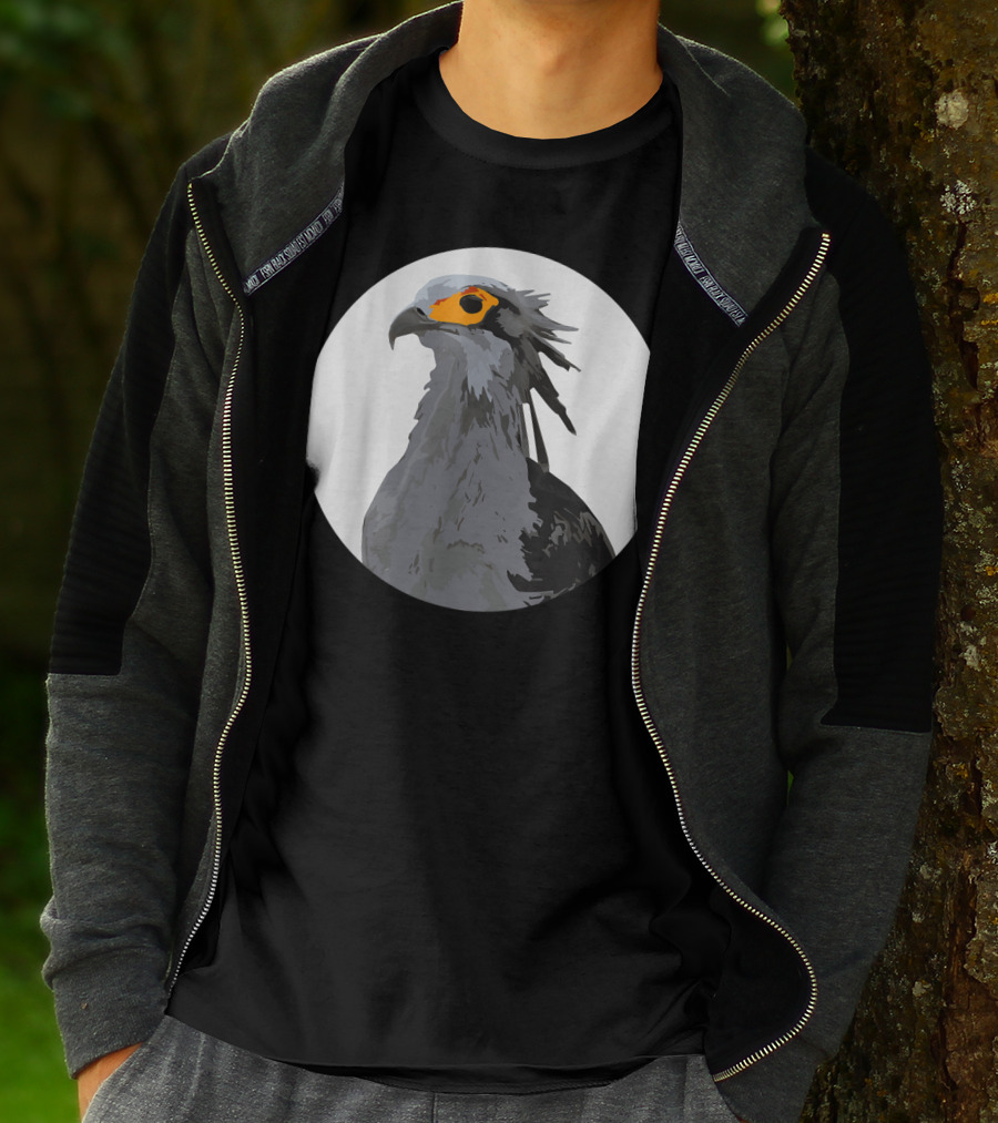African Secretary Bird Sagittarius Circle T-Shirt