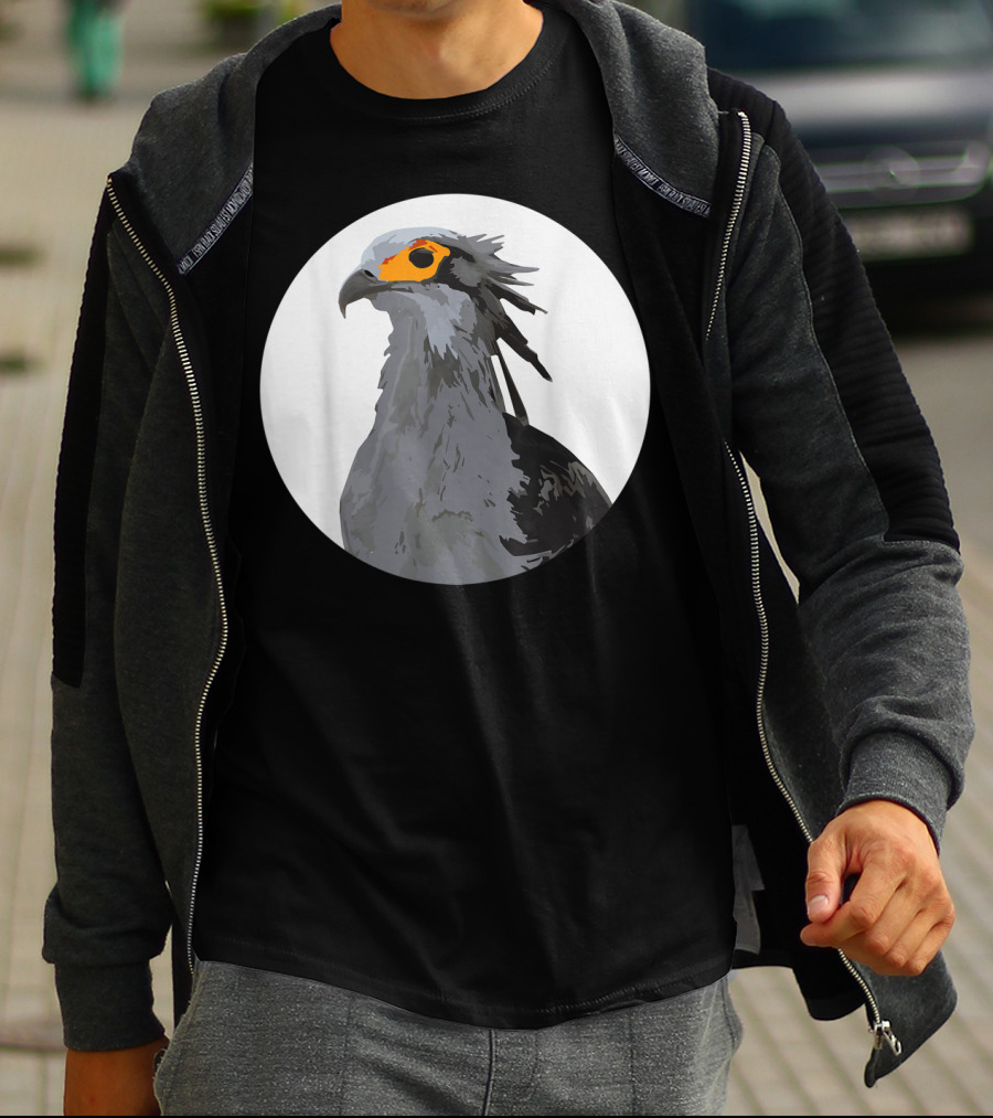 African Secretary Bird Sagittarius Circle T-Shirt