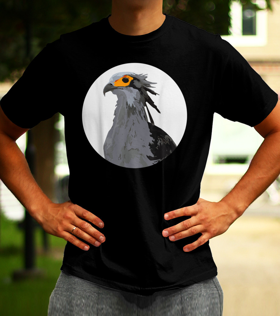 African Secretary Bird Sagittarius Circle T-Shirt