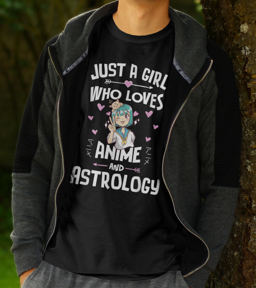 Just A Girl Who Loves Anime And Astrology T-Shirt