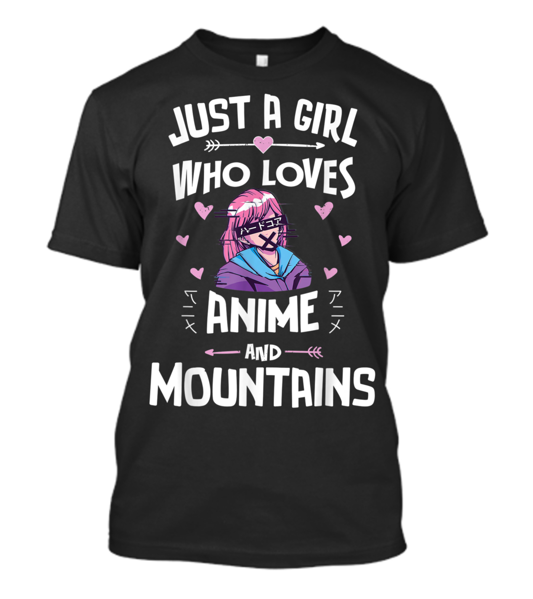 Just A Girl Who Loves Anime And Mountains T-Shirt