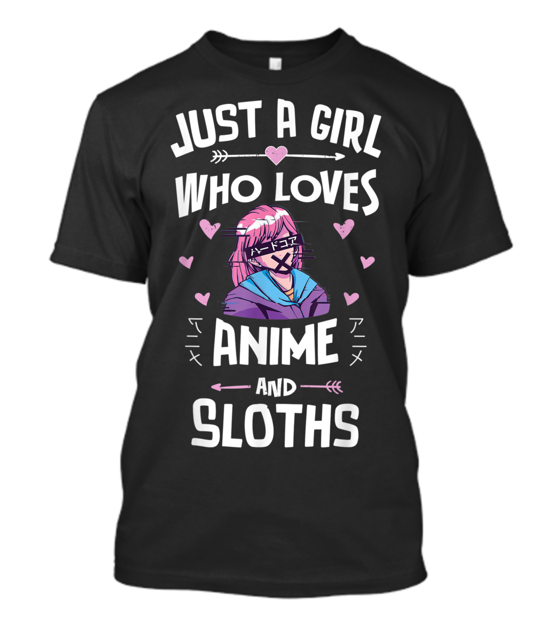Just A Girl Who Loves Anime And Sloths T-Shirt