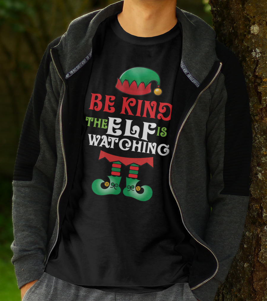 Be Kind The Elf Is Watching Christmas Anti Bullying Teacher T-Shirt