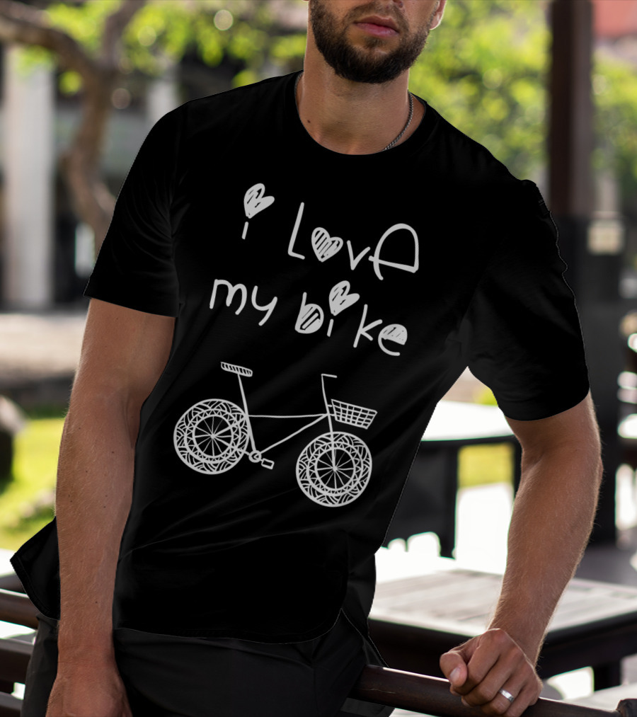 I Love My Bike Vintage Bicycle Biking T-Shirt