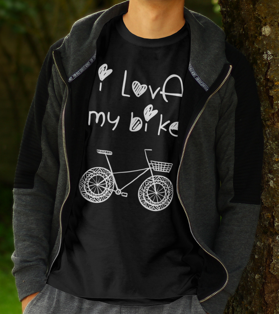 I Love My Bike Vintage Bicycle Biking T-Shirt