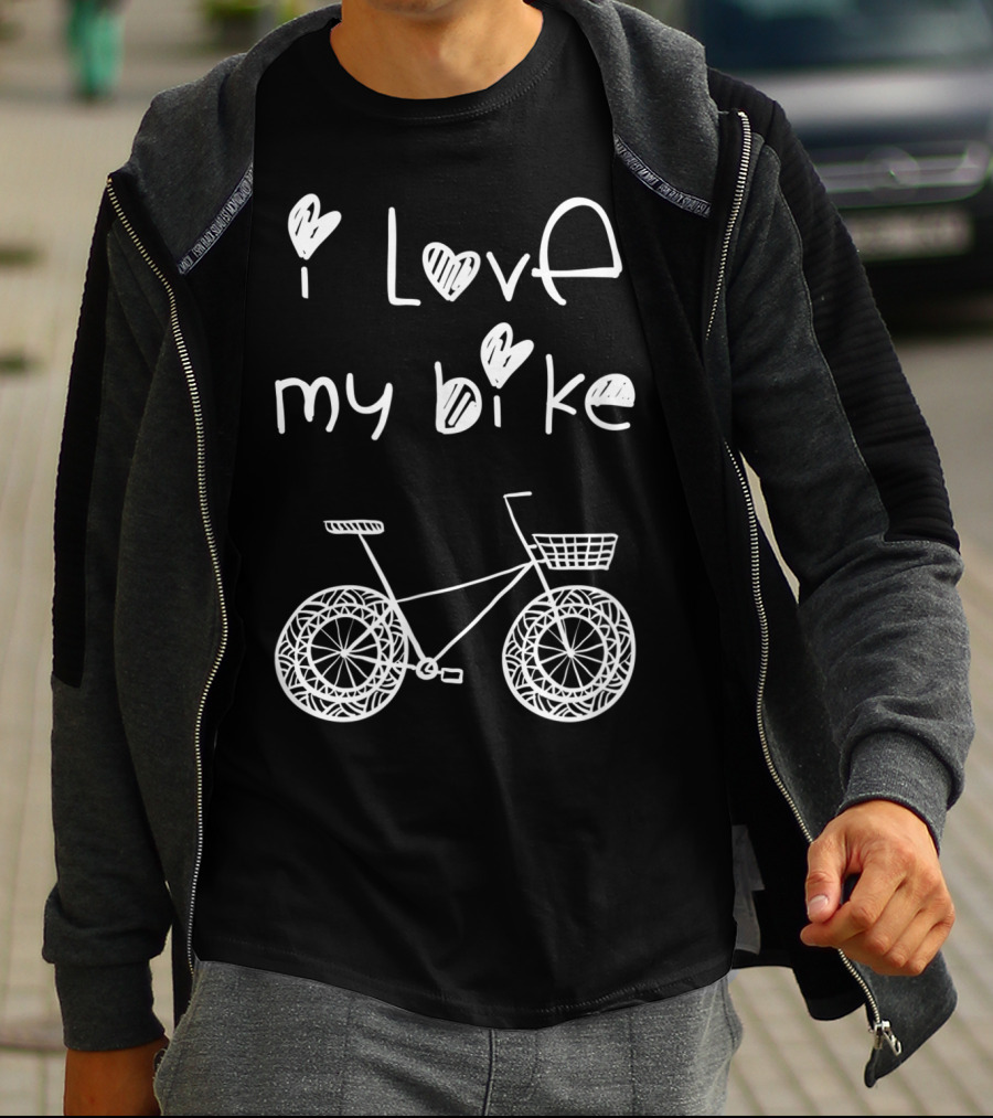 I Love My Bike Vintage Bicycle Biking T-Shirt
