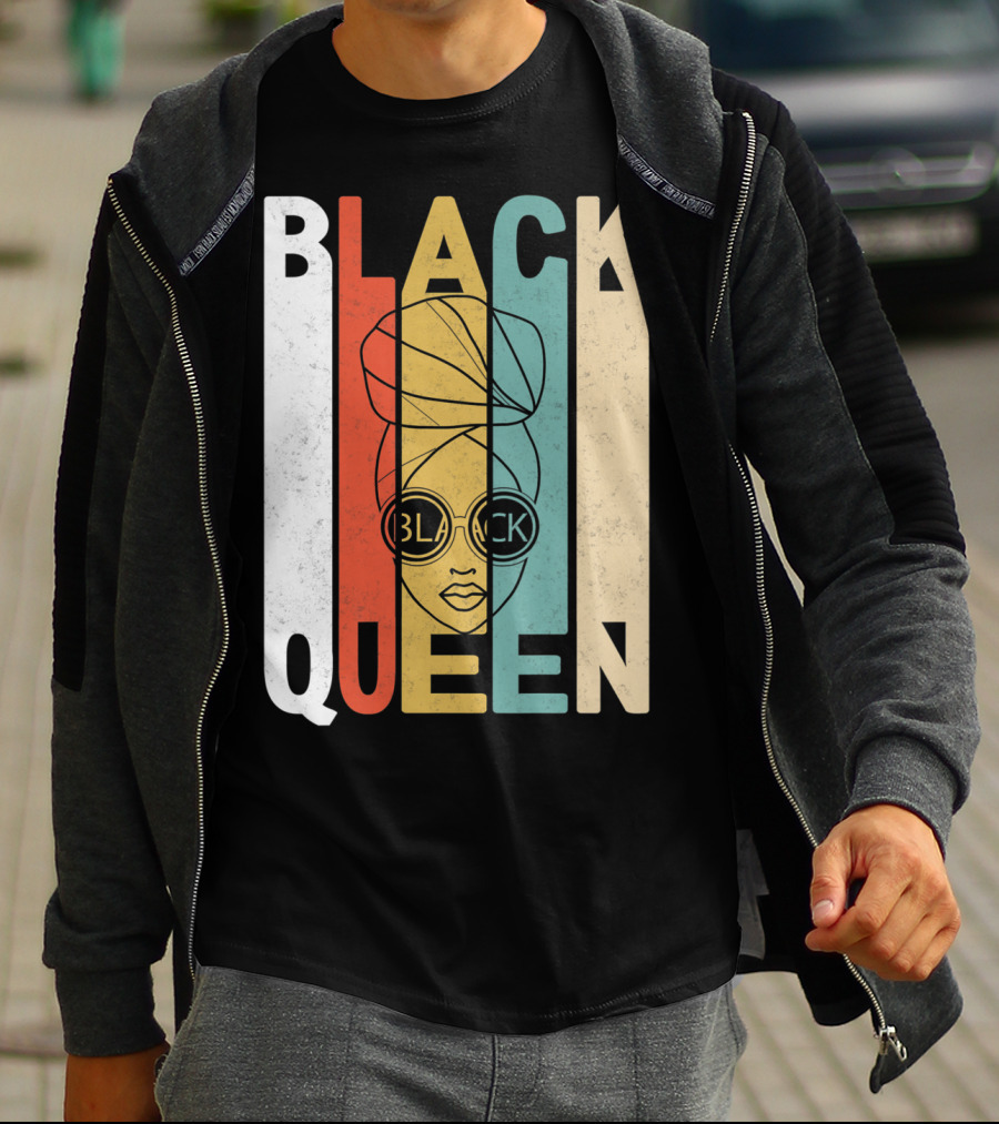 BLACK QUEEN Afro Headwrap Sunglasses T-Shirt