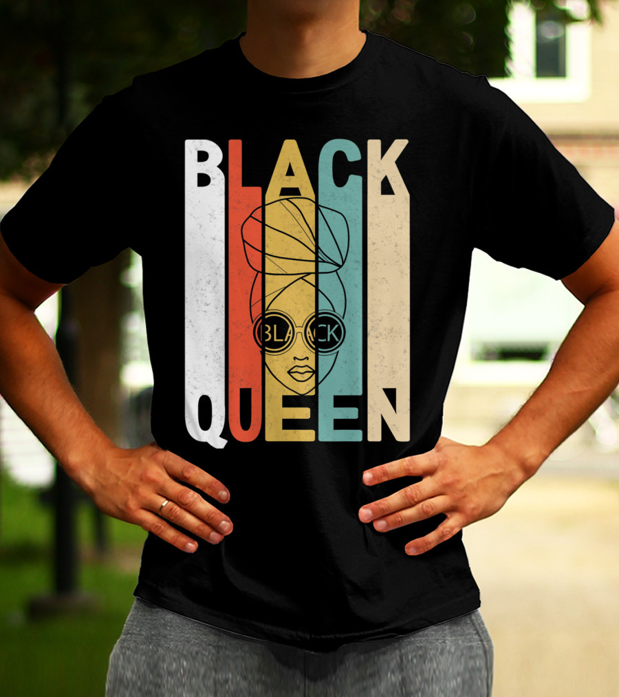 BLACK QUEEN Afro Headwrap Sunglasses T-Shirt