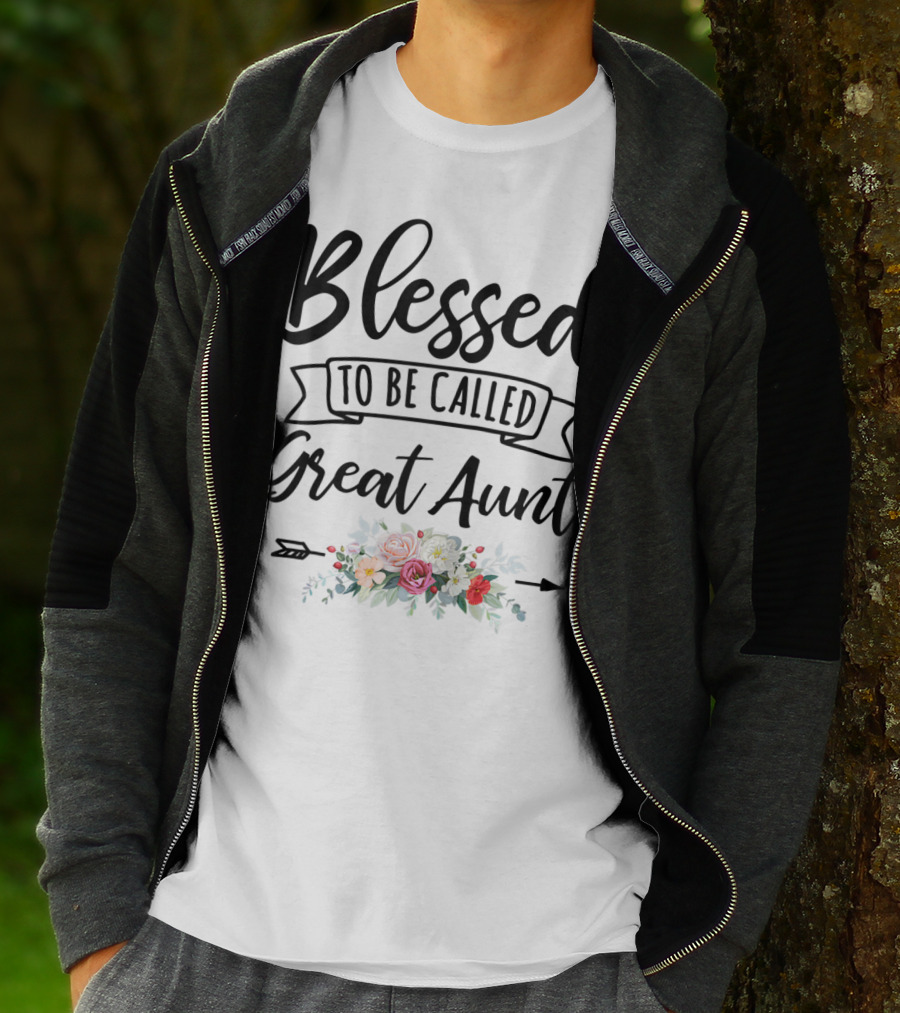 Blessed To Be Called Great Aunt Floral Arrangement T-Shirt
