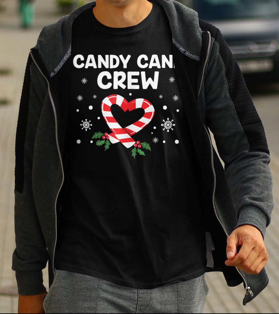 Candy Cane Crew Christmas Heart Snowflakes Sweets Family E2 T-Shirt