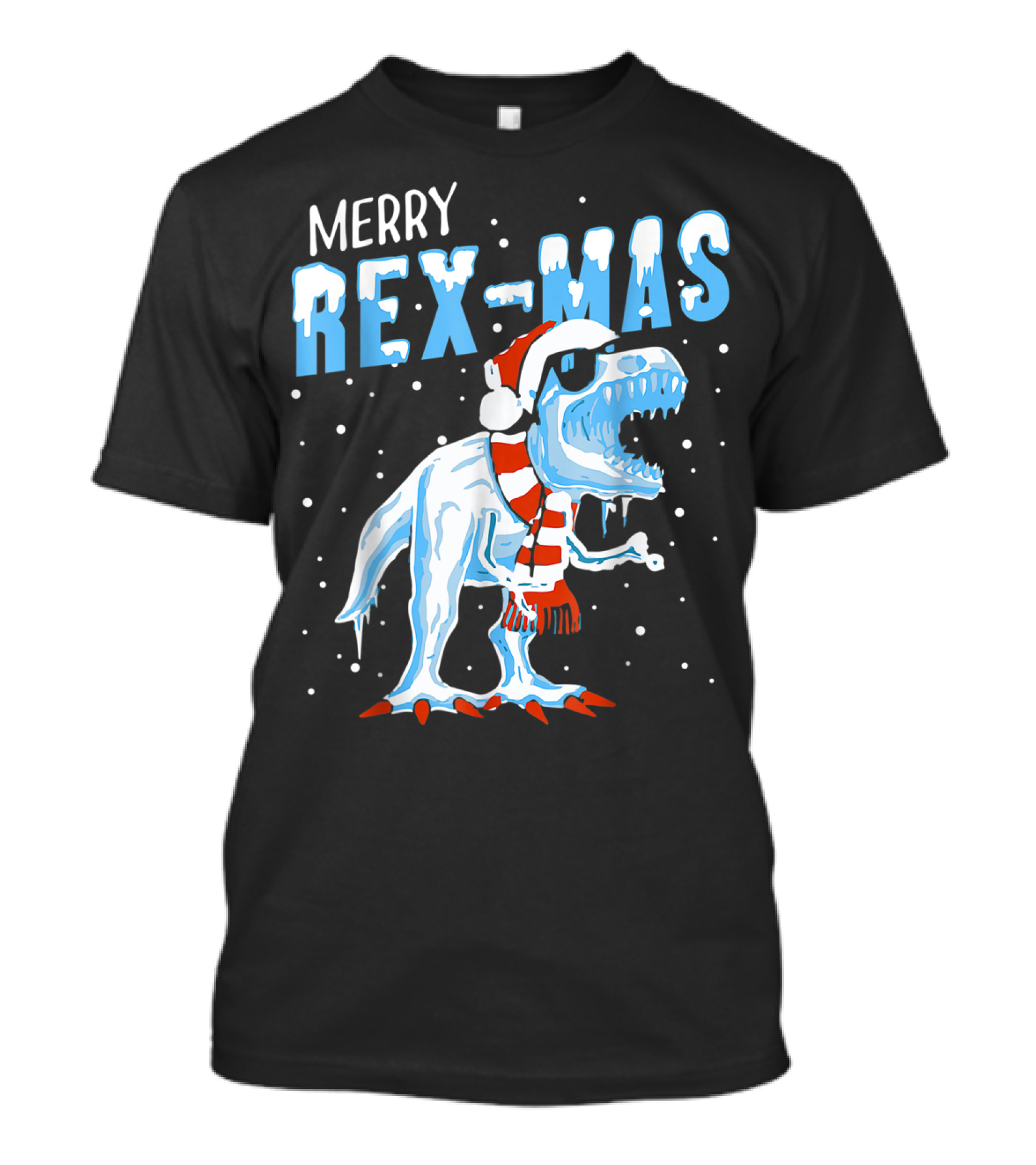 Merry Rexmas Santa Dinosaur Christmas T-Shirt