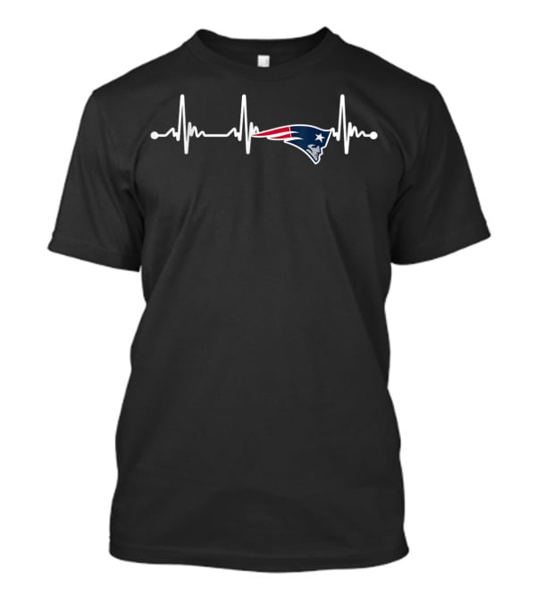 New England Patriots Heartbeat Christmas Football T-Shirt