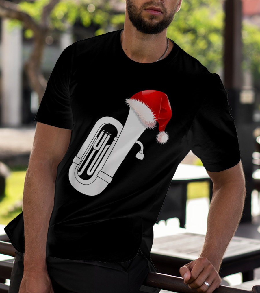 Christmas Tuba Santa Band Players Festive Holiday Instrument T-Shirt