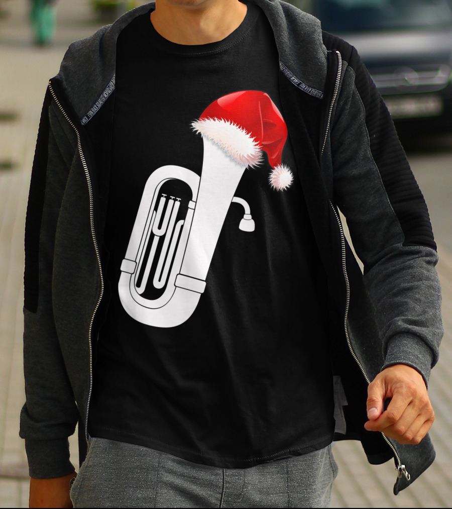 Christmas Tuba Santa Band Players Festive Holiday Instrument T-Shirt