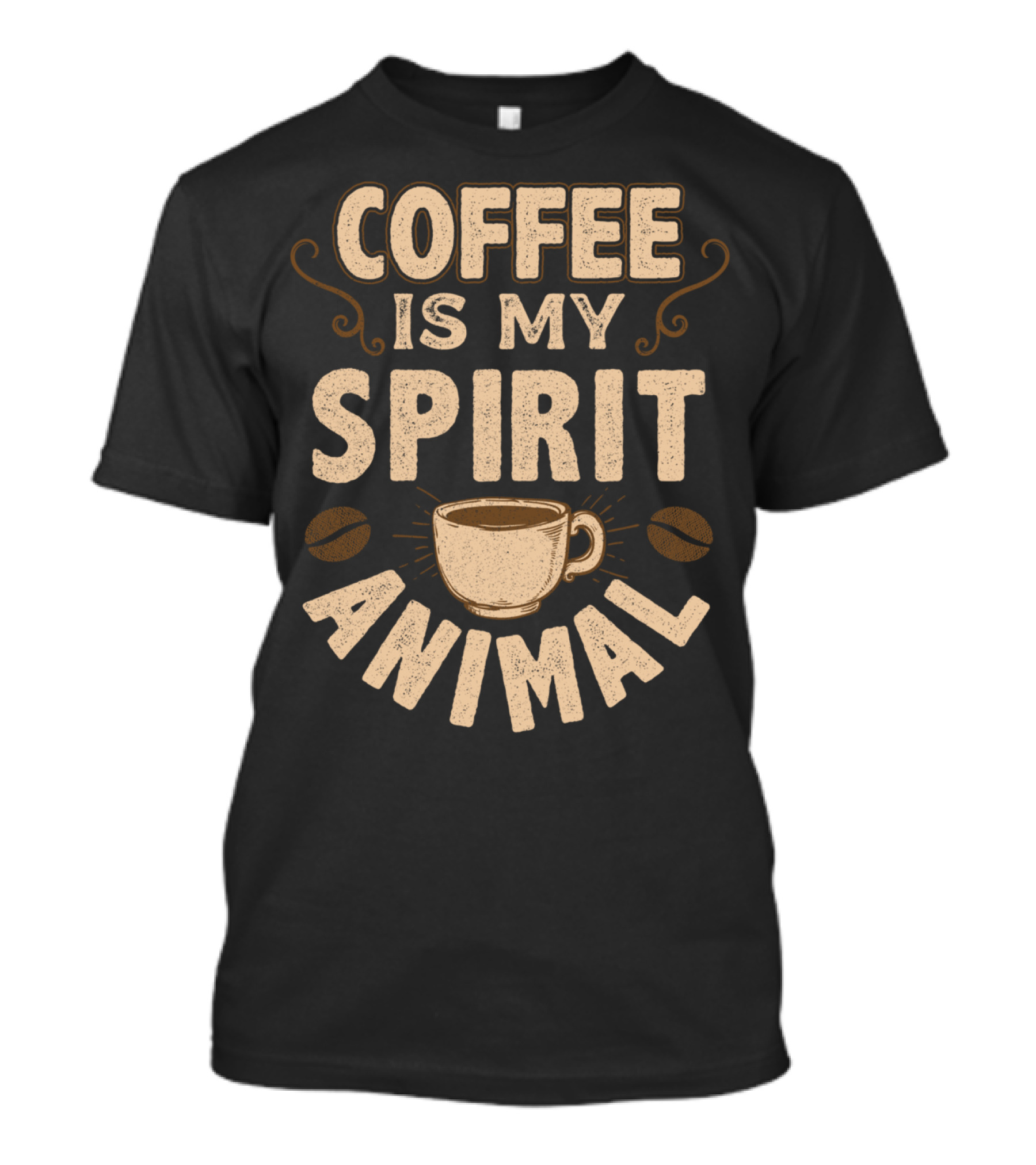 Coffee Is My Spirit Animal Coffee Cup Caffeine T-Shirt