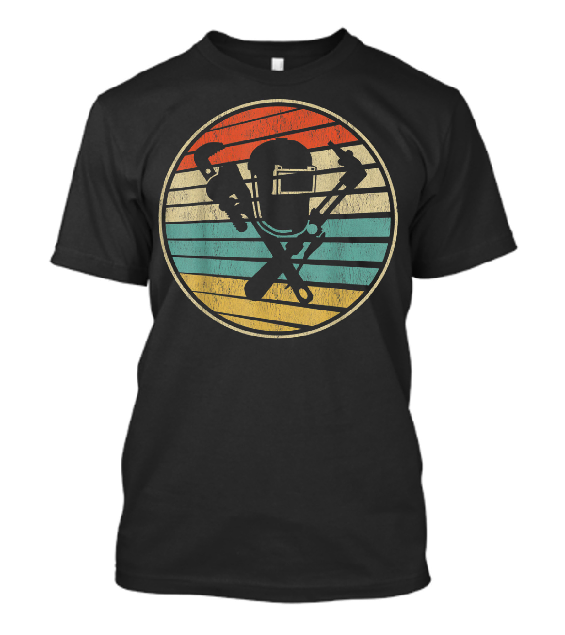 Cool Vintage Welding Helmet Wrench Torch Retro 70S 80S T-Shirt