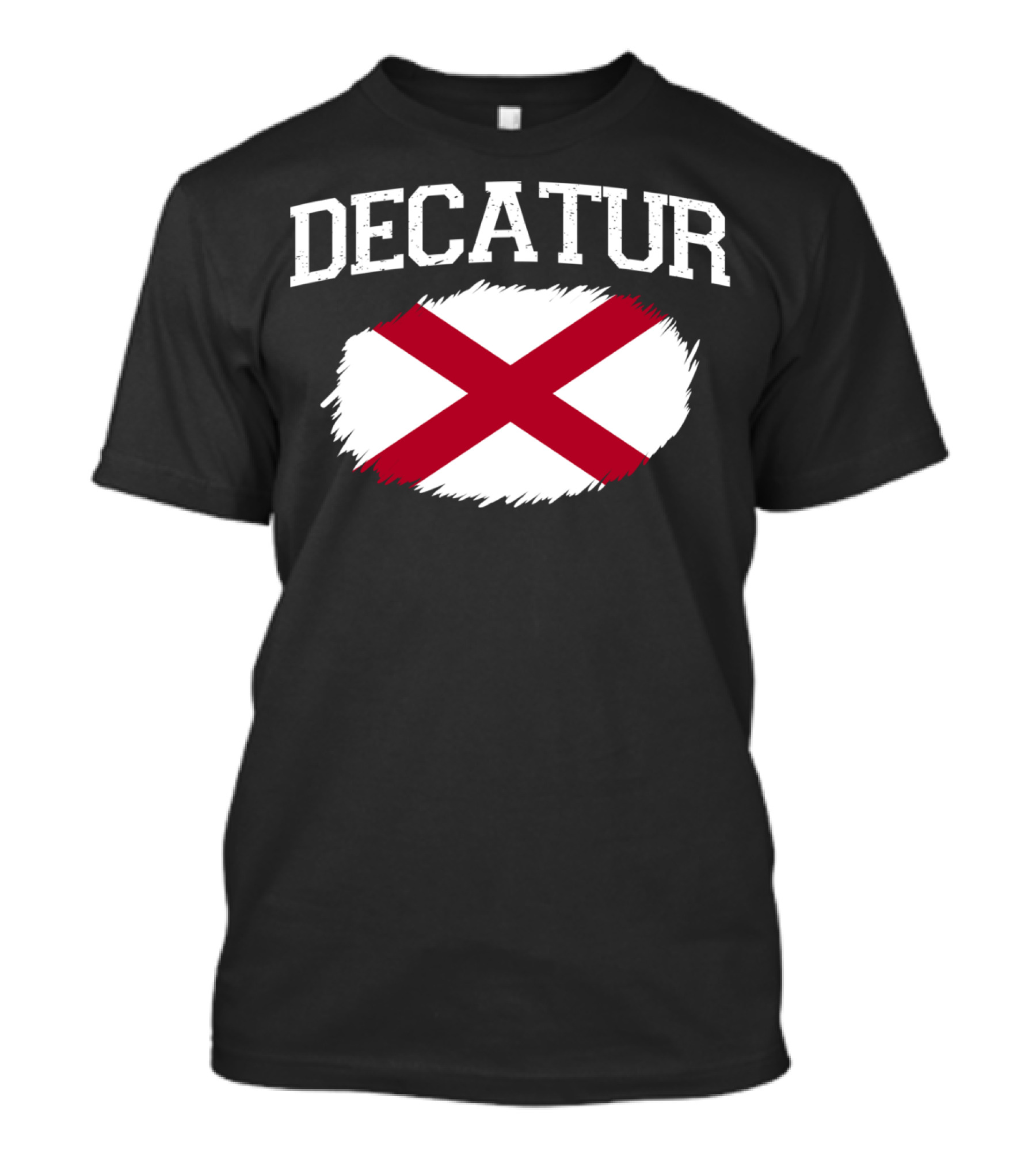 Decatur Alabama Vintage USA Flag Sports T-Shirt