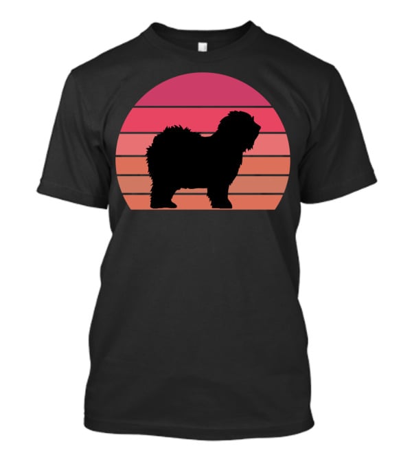 English Sheepdog Cool Vintage Sunset T-Shirt
