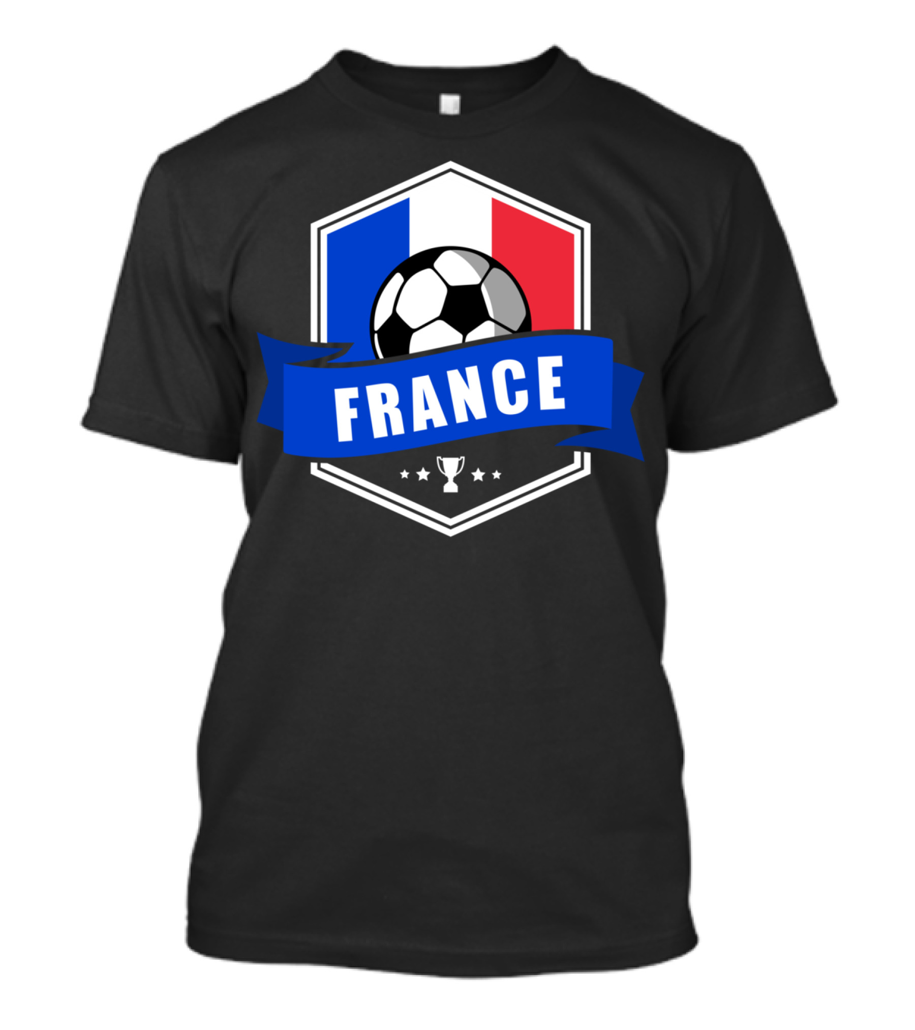 France Soccer French Team Ball Flag Trophy Fan T-Shirt