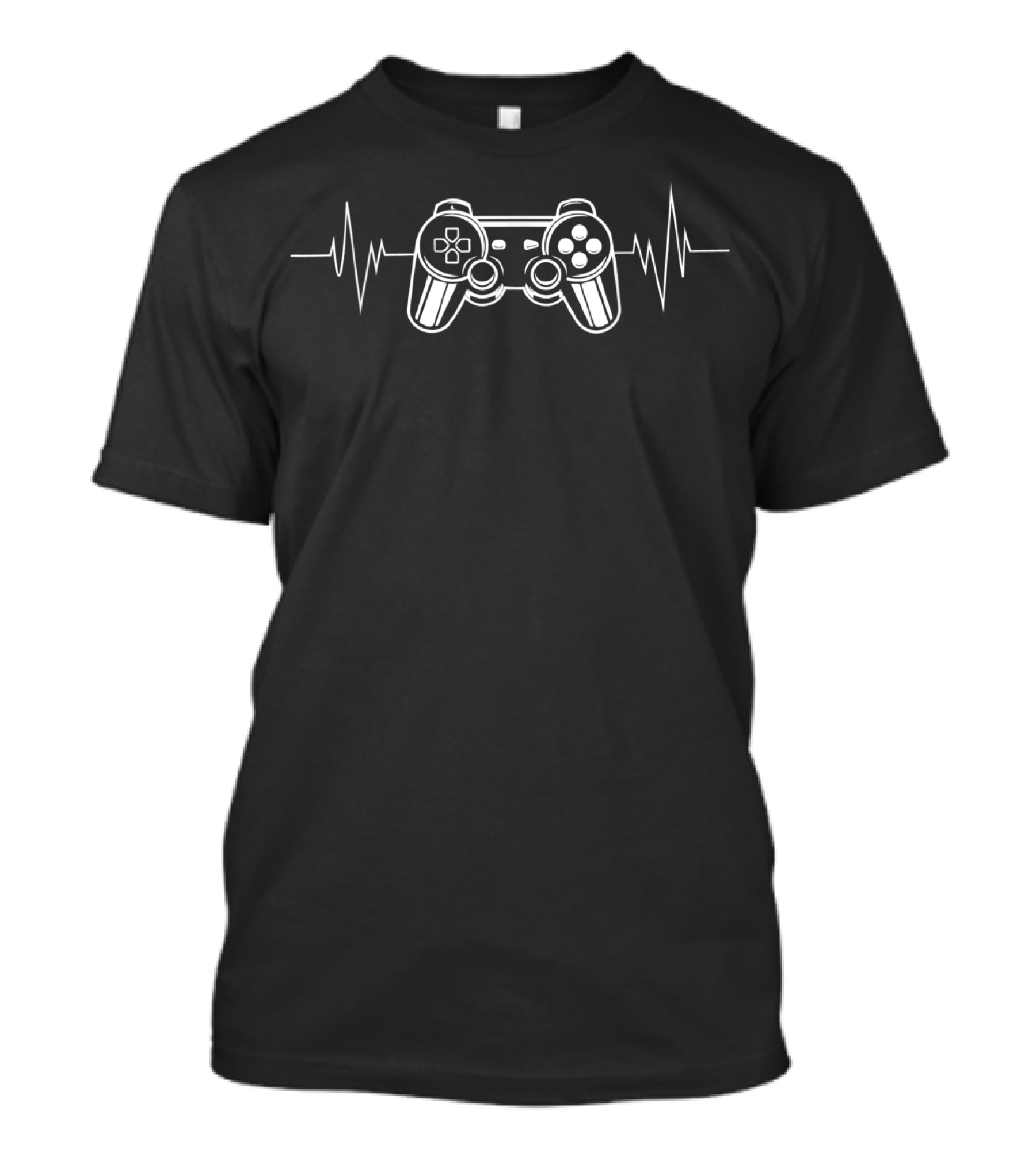 Gamer Heartbeat Video Game Controller Pulse Gaming T-Shirt