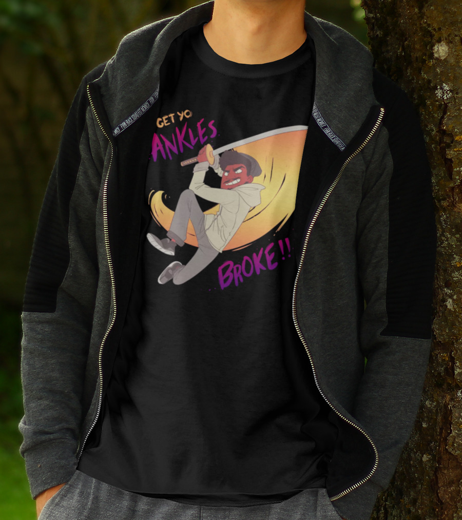 Get Yo Ankles Broke Animated Sword Action Scene T-Shirt