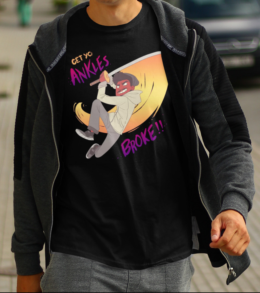 Get Yo Ankles Broke Animated Sword Action Scene T-Shirt