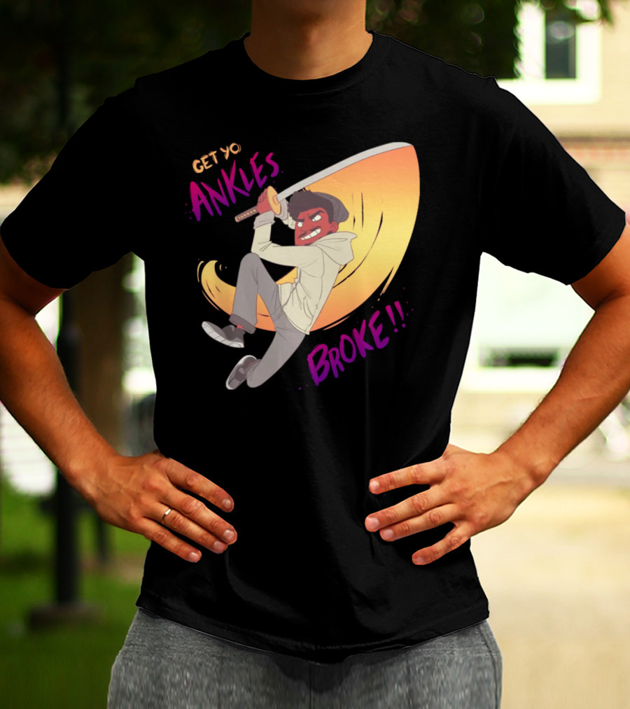 Get Yo Ankles Broke Animated Sword Action Scene T-Shirt