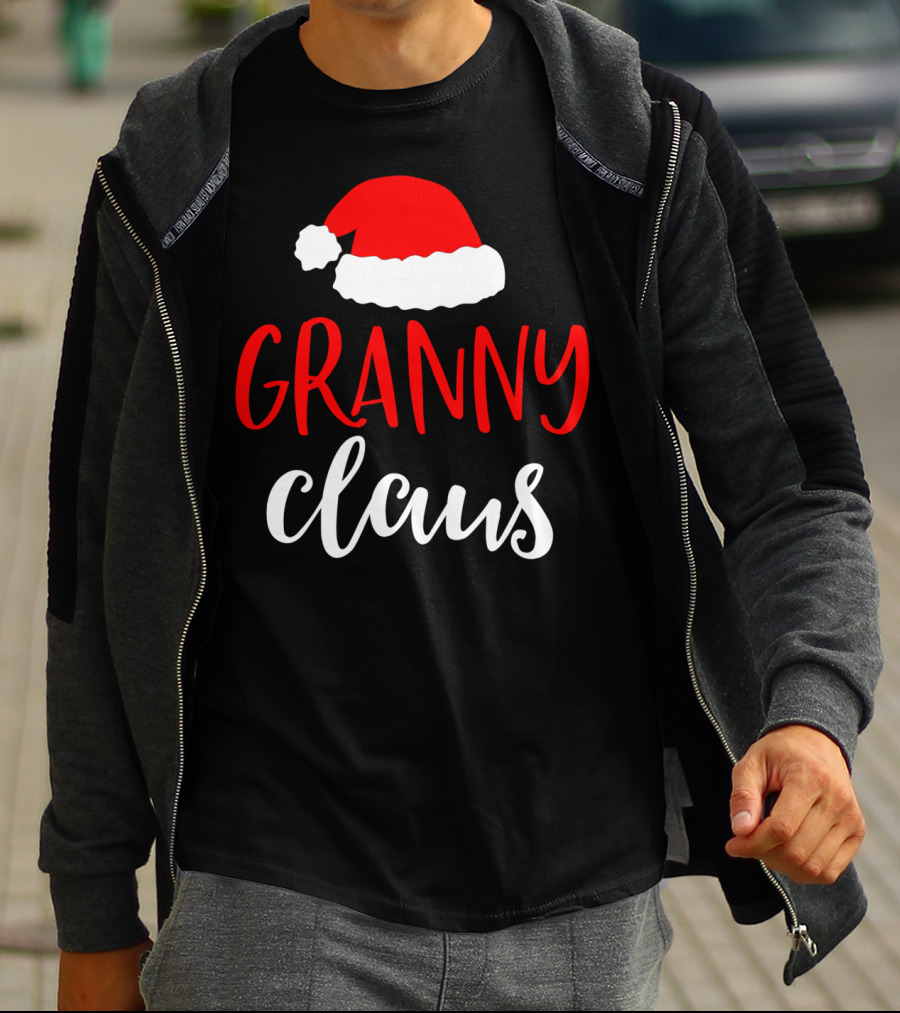 Granny Claus Christmas Santa Hat T-Shirt