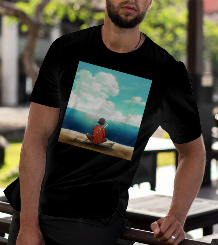 Samurai Champloo Reflective Ocean Scene T-Shirt