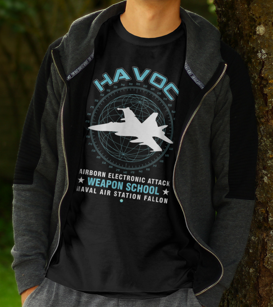 Havoc Airborne Electronic Attack Weapon School Naval Air Station Fallon T-Shirt