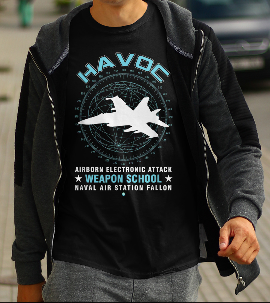 Havoc Airborne Electronic Attack Weapon School Naval Air Station Fallon T-Shirt