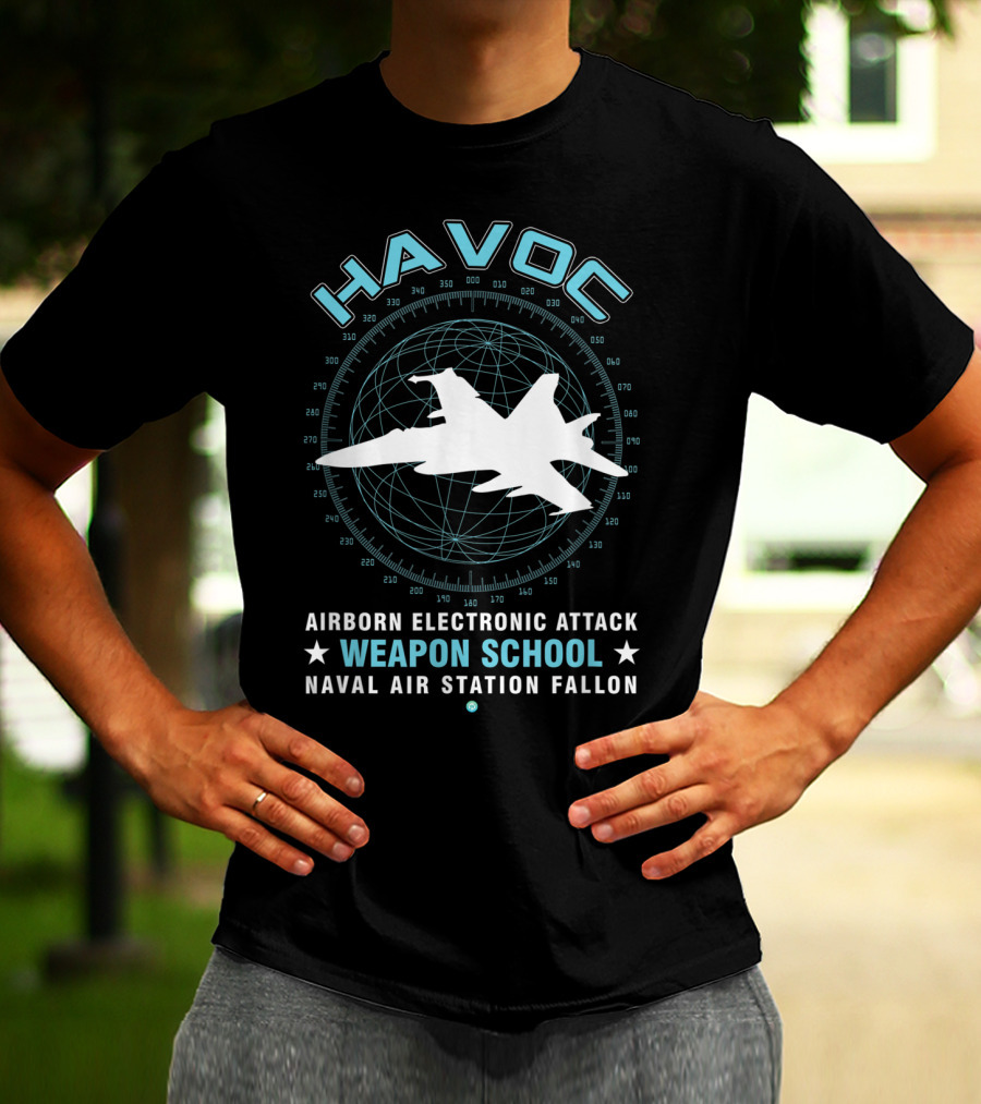 Havoc Airborne Electronic Attack Weapon School Naval Air Station Fallon T-Shirt