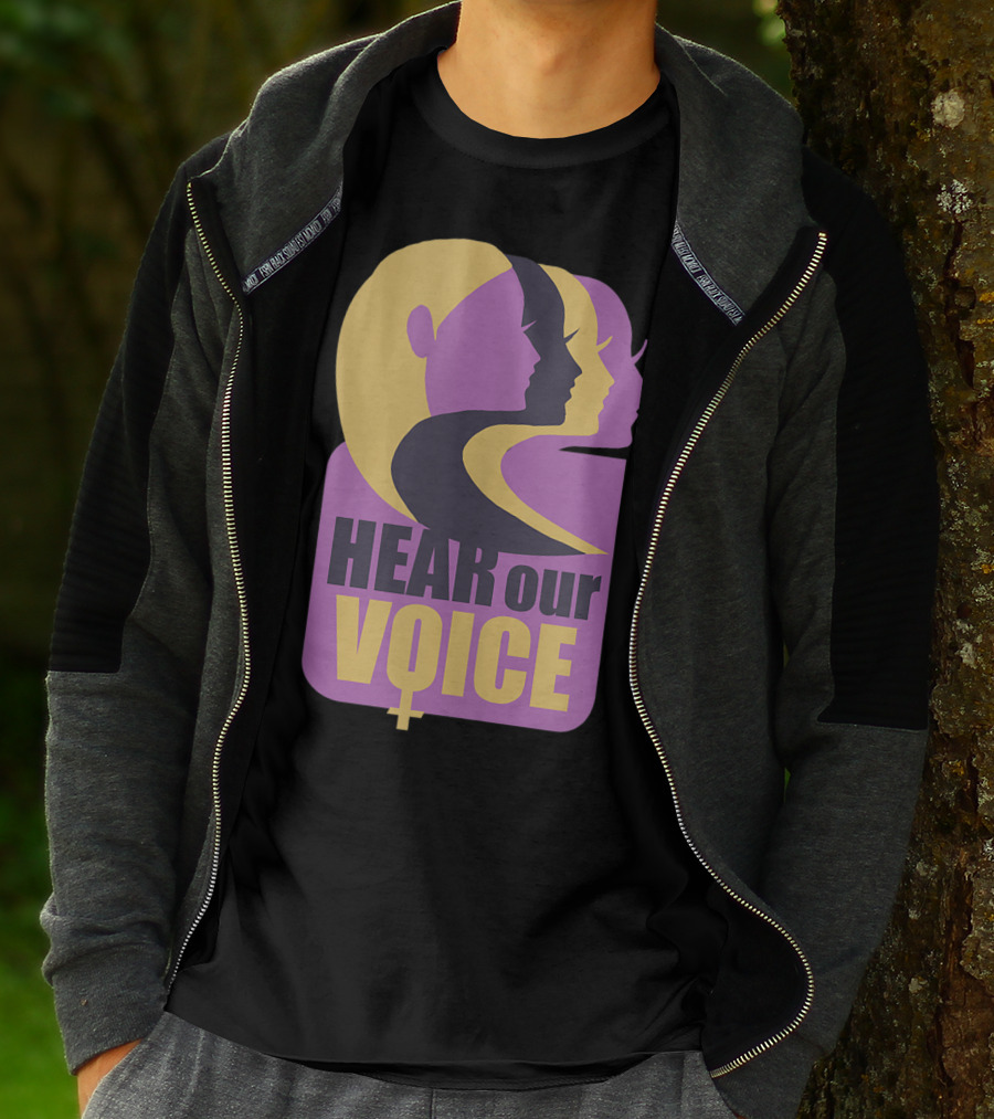 Hear Our Voice Women's Rights Empowerment Pro Symbols T-Shirt