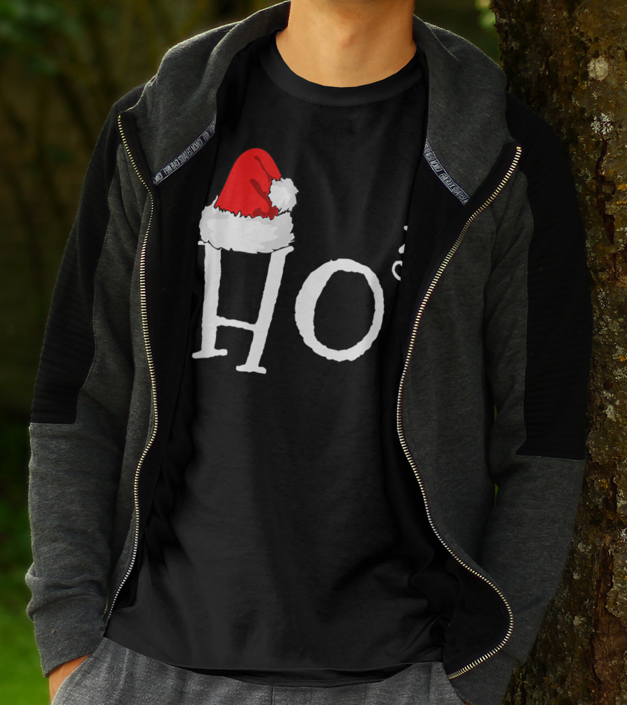 Ho3 Cubed Santa Hat Christmas Hohoho Math Teacher T-Shirt