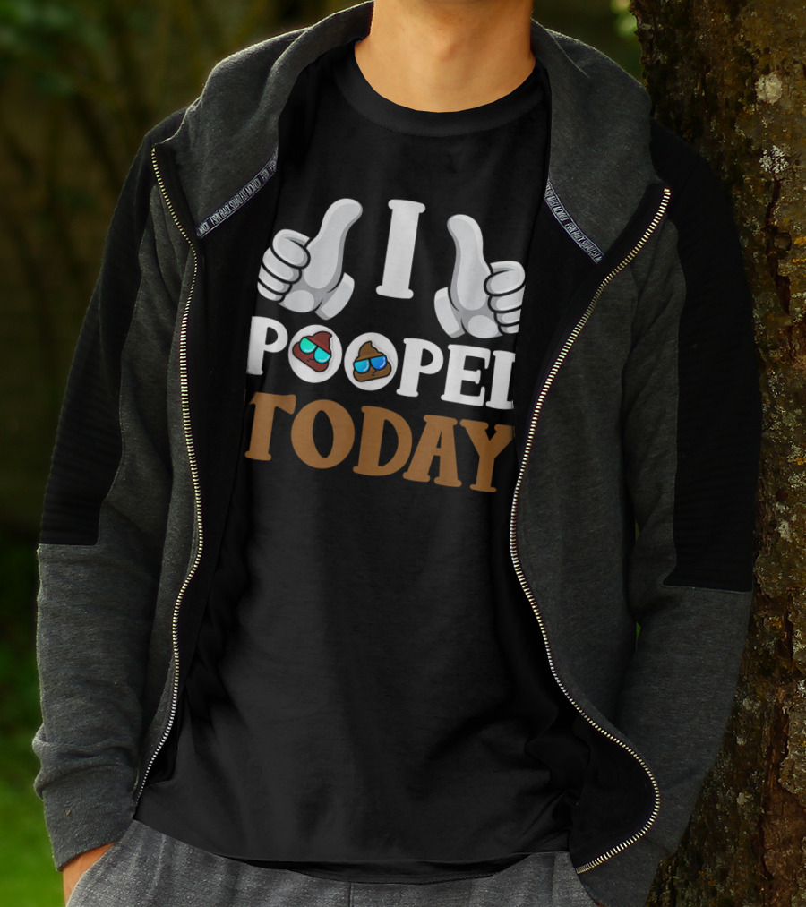 I Pooped Today Thumbs Up Poop Emoji Sunglasses T-Shirt