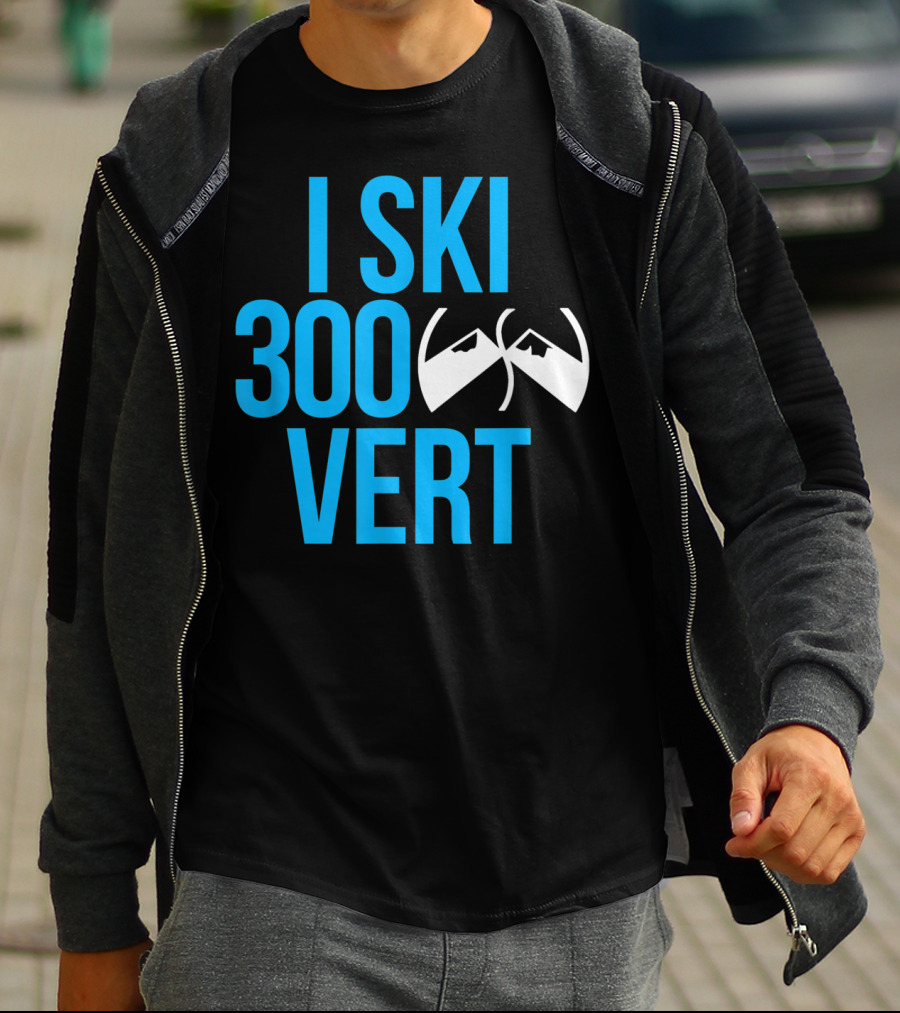 I Ski 300 Vert Ski Goggles Mountain T-Shirt