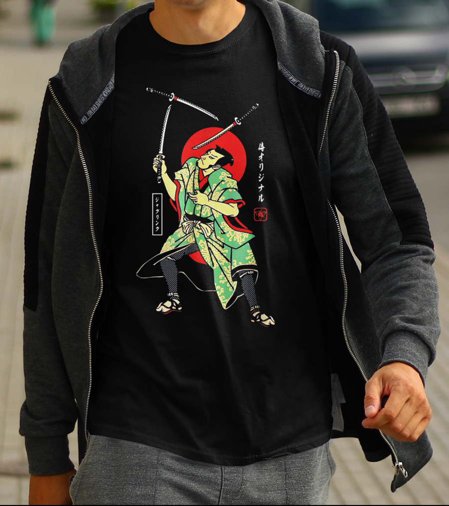Juggling Samurai Original Japanese Warrior T-Shirt