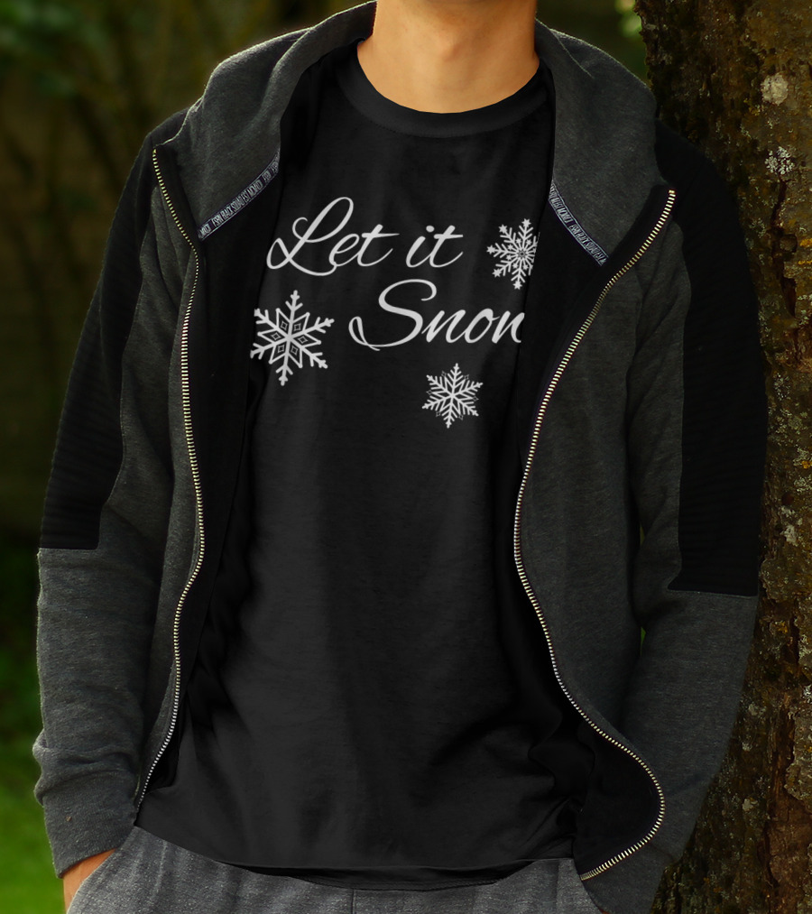 Let It Snow Snowflakes Merry Christmas Winter Holiday T-Shirt