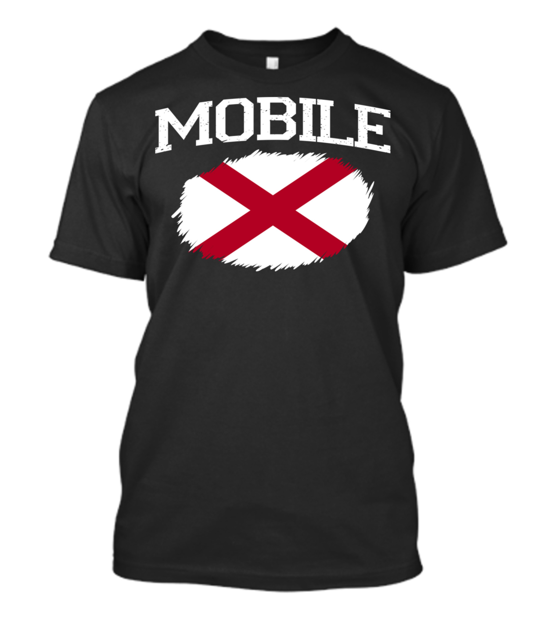 Mobile Alabama Flag Vintage USA Sports T-Shirt
