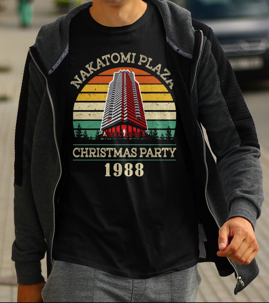 Nakatomi Plaza Christmas Party 1988 Retro Men Boy Pop Culture T-Shirt