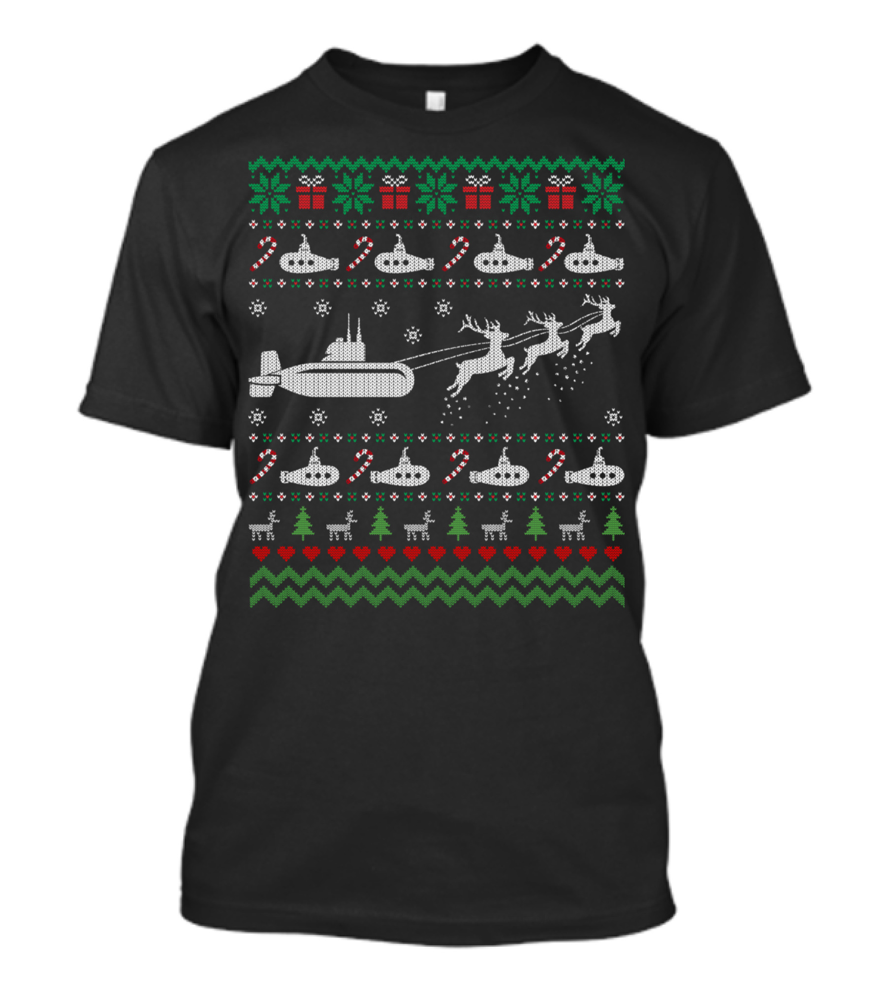 Navy Submarine Submariner Holiday Christmas T-Shirt