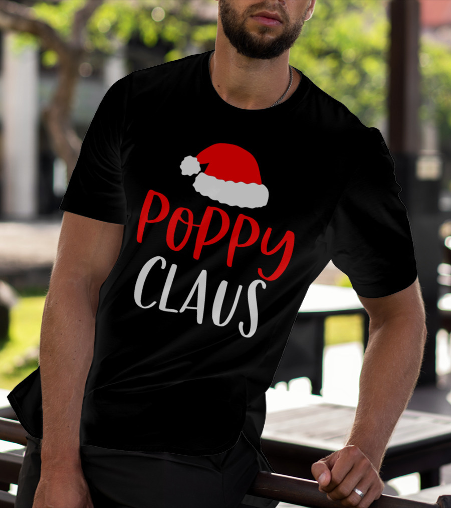 Poppy Claus Funny Christmas Santa Hat T-Shirt