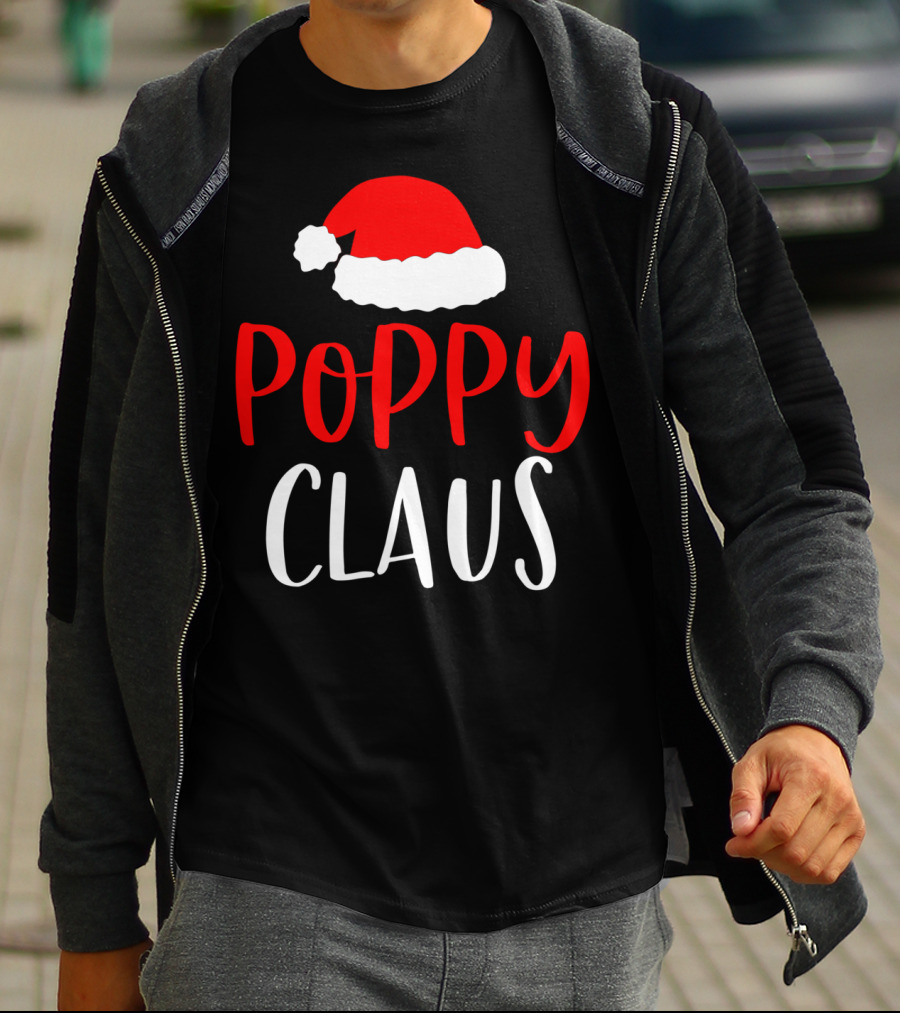 Poppy Claus Funny Christmas Santa Hat T-Shirt