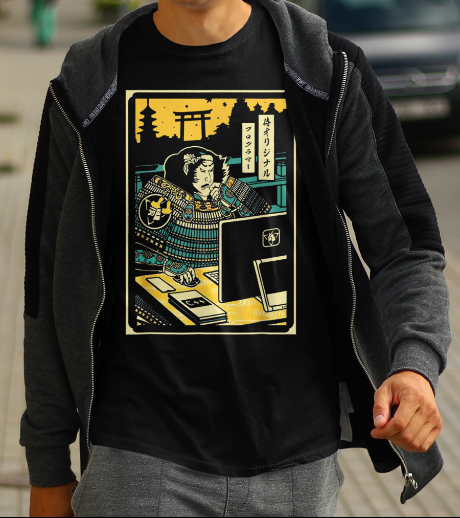 Original Samurai Warrior Programmer Computer T-Shirt