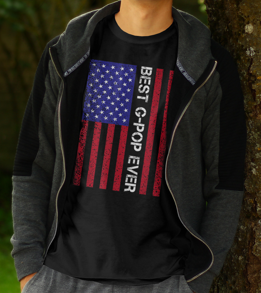Best G-Pop Ever American Flag Father's Day T-Shirt