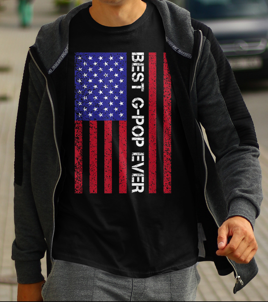 Best G-Pop Ever American Flag Father's Day T-Shirt
