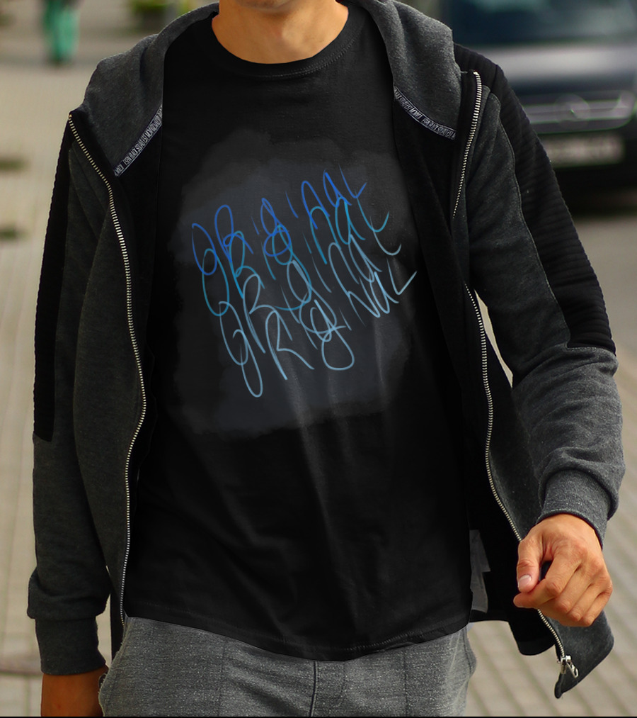 Be Original Handwritten Style Text In Blue T-Shirt