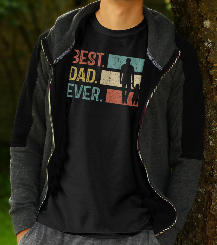 Best Dad Ever Vintage Papa Daddy Gift T-Shirt